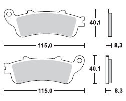 TRW Lucas Bremsbeläge MCB705SH, HINTEN, Honda VFR 800, Bj. 98-05