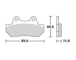 TRW Lucas Bremsbeläge MCB512, HINTEN, Honda GL 1200 D Goldwing, Bj. 84-