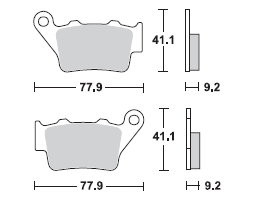 TRW Lucas Bremsbeläge MCB672SI, HINTEN, Husqvarna SMR 630, Bj. 06-