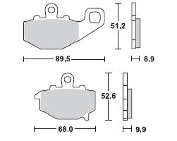 TRW Lucas Bremsbeläge MCB662, HINTEN, Kawasaki Z 1000, Bj. 10-