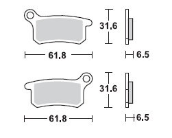 TRW Lucas Bremsbeläge MCB740SI, HINTEN, KTM 85 SX, Bj. 04-10