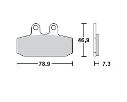 TRW Lucas Bremsbeläge MCB557, HINTEN, KTM 125 GS, Bj. 90-91