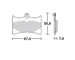 TRW Lucas Bremsbeläge MCB572, HINTEN, KTM 125 MX Enduro, Bj. 87