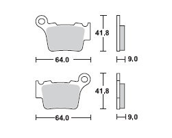 TRW Lucas Bremsbeläge MCB743SI, HINTEN, KTM 125 SX, Bj. 04-