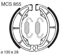 TRW Lucas Bremsbelag MCS855, HINTEN, Suzuki GT 125 E, Bj. 78-79