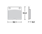 TRW Lucas Bremsbelag MCB73, HINTEN, Suzuki GS 550 T, Bj. 81