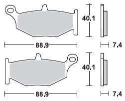 TRW Lucas Bremsbelag MCB783SH, HINTEN, Suzuki GSR 600 A ABS, Bj. 07-10