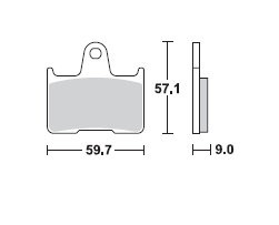 TRW Lucas Bremsbelag MCB729, HINTEN, Suzuki GSF 650 S Bandit, Bj. 05-06