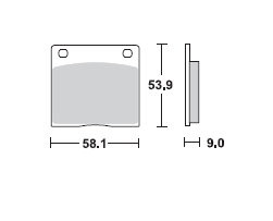 TRW Lucas Bremsbelag MCB73, HINTEN, Suzuki GSX 750 E, Bj. 80-82
