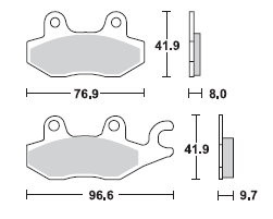 TRW Lucas Bremsbelag MCB604, HINTEN, Triumph Tiger 900, Bj. 93-98