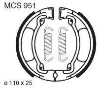TRW Lucas Bremsbelag MCS951, HINTEN, Yamaha FS1 50 G, DX, Bj. 76