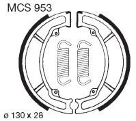 TRW Lucas Bremsbelag MCS953, HINTEN, Yamaha DT 125 E, Bj. 74-75