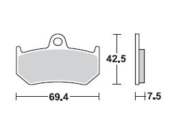 TRW Lucas Bremsbelag MCB797SH, HINTEN, MV Agusta Brutale R 910, Bj. 05-07