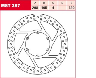 TRW Lucas Austausch Bremsscheibe MST387, VORNE, BMW F650 ST, Bj. 97-99