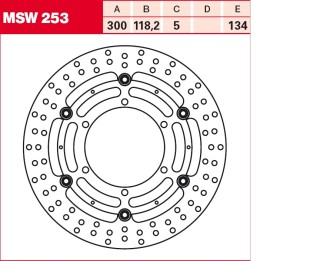 TRW Lucas Austausch Bremsscheibe MSW253, VORNE, BMW G  650 GS Sertao ABS, Bj. 10-