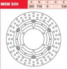 TRW Lucas Austausch Bremsscheibe MSW200, VORNE, BMW R...
