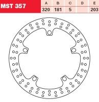 TRW Lucas Austausch Bremsscheibe MST357, VORNE, BMW K 1200 S, Bj. 03-08