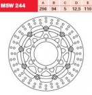 TRW Lucas Austausch Bremsscheibe MSW244, VORNE, Honda CBR 600 F, Bj. 01-07