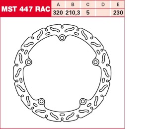 TRW Lucas Austausch Bremsscheibe MST447RAC, VORNE, Honda NC 750 XA ABS, XD-DCT, Bj. 14-