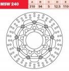 TRW Lucas Austausch Bremsscheibe MSW240, VORNE, Honda VFR...