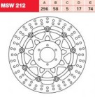 TRW Lucas Austausch Bremsscheibe MSW212, VORNE, Honda VTR...