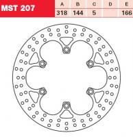 TRW Lucas Austausch Bremsscheibe MST207, VORNE, Honda VT 1100 C Shadow, Bj. 92-94