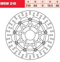 TRW Lucas Austausch Bremsscheibe MSW219, VORNE, Suzuki GSF 1200 Bandit, S Bandit, Bj. 01-05