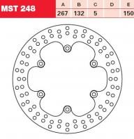 TRW Lucas Austausch Bremsscheibe MST248, VORNE, Yamaha RD 500 LC,YPVS, Bj. 84-88