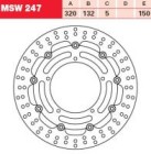 TRW Lucas Austausch Bremsscheibe MSW247, VORNE, Yamaha...