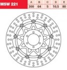 TRW Lucas Austausch Bremsscheibe MSW221, VORNE, Yamaha FJ...