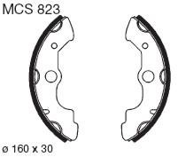 TRW Lucas Bremsbacken MCS 823, Durchmesser 160x30 mm