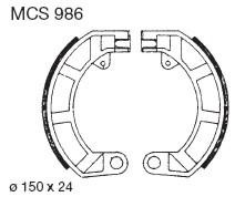 TRW Lucas Bremsbacken MCS 986, Durchmesser 150x24 mm