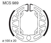 TRW Lucas Bremsbacken MCS 989, Durchmesser 100x20 mm
