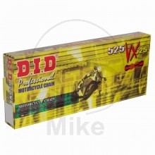 DID X-Ring Kette 525 VX3 G&B, 100 Glieder, offen mit Hohlnietschloss