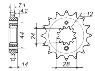 RITZEL Honda, Z-17, gummiert