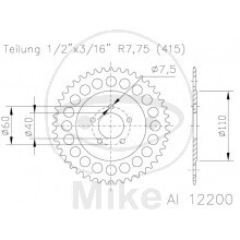 ALU-KETTENRAD KTM, Z-40
