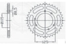 KETTENRAD Yamaha/Rieju/Motohispania, Z -57