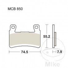 TRW LUCAS Scheibenbremsbeläge-Satz MCB 850 CRQ