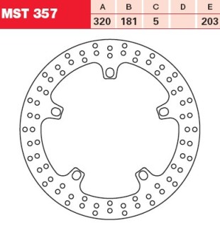 TRW Lucas BREMSSCHEIBE starr, MST 357