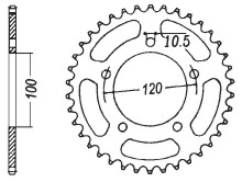 Ognibene KETTENRAD Aprilia, Z-40, gummiert