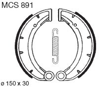 TRW Lucas Bremsbacken MCB891, HINTEN, MZ ETZ 125, Bj. 85-