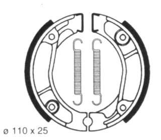 EBC Bremsbacken H304, Durchmesser 110x25 mm, wie MCS804