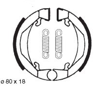EBC Bremsbacken H322, Durchmesser 80x18 mm, wie MCS828