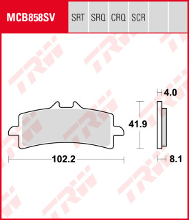 TRW Lucas Bremsbeläge Satz MCB858TRQ, sinter track, mit ABE