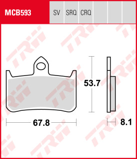 TRW Lucas Bremsbeläge Satz MCB593TRQ, sinter track, mit ABE